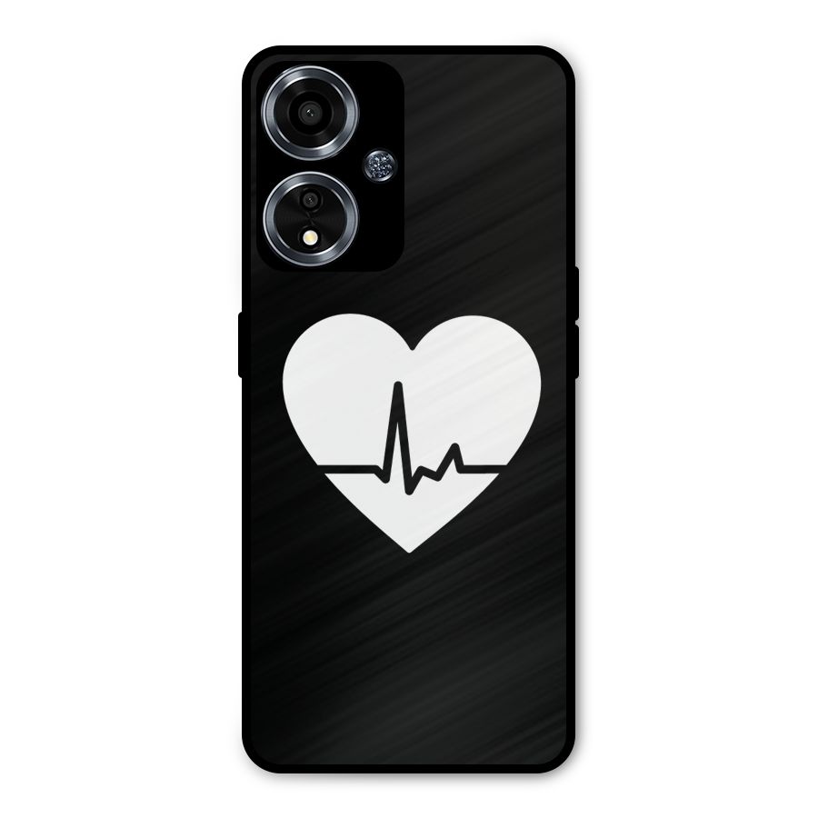 Heart Beat Metal Back Case for Oppo A59