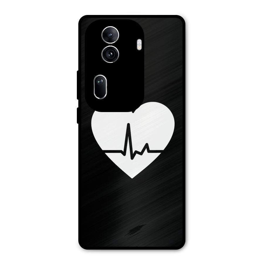 Heart Beat Metal Back Case for Oppo Reno11 Pro 5G