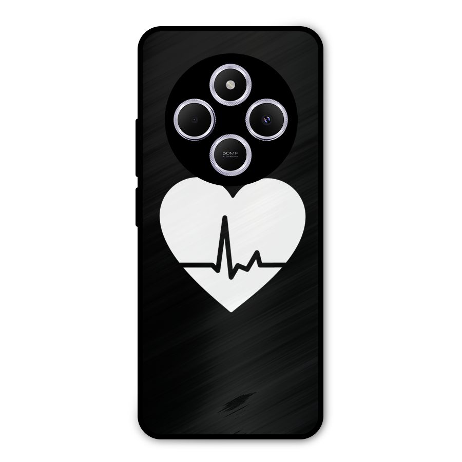 Heart Beat Metal Back Case for Poco C75 5G