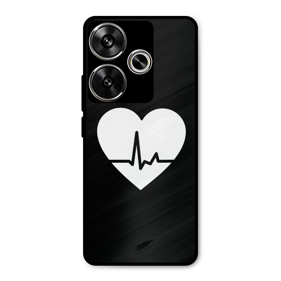 Heart Beat Metal Back Case for Poco F6