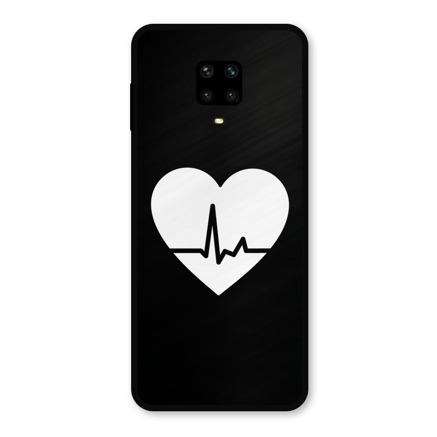 Heart Beat Metal Back Case for Poco M2 Pro