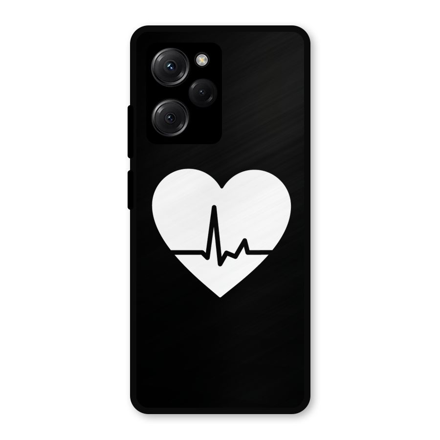 Heart Beat Metal Back Case for Poco X5 Pro
