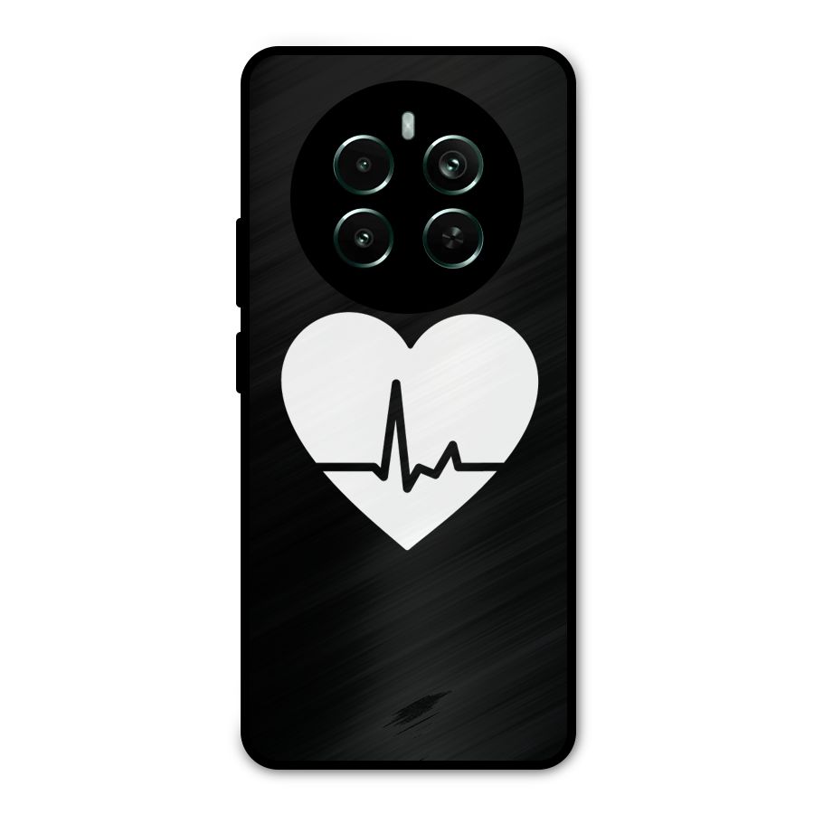 Heart Beat Metal Back Case for Realme 12 Pro Plus