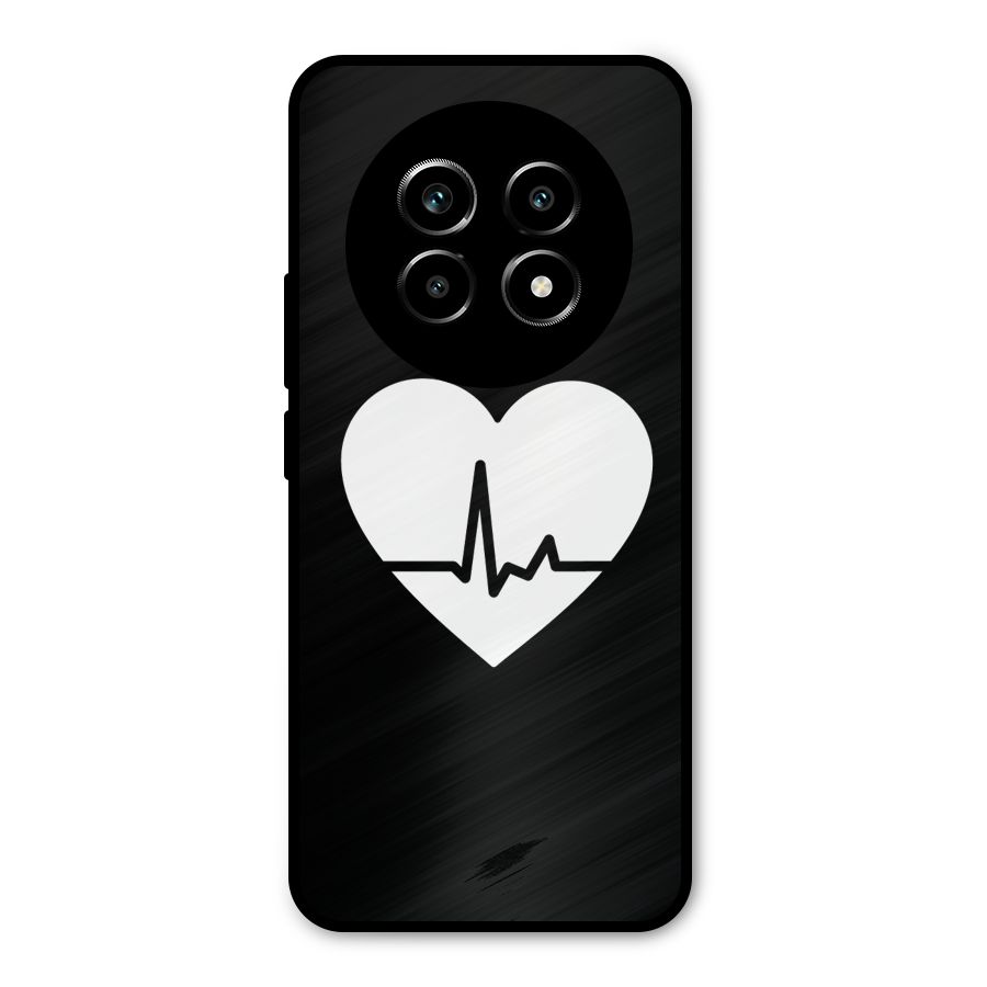 Heart Beat Metal Back Case for Realme 14 Pro Lite