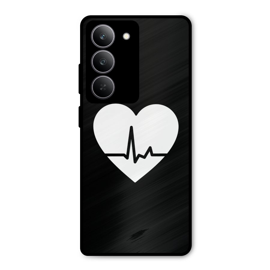 Heart Beat Metal Back Case for Realme 14x