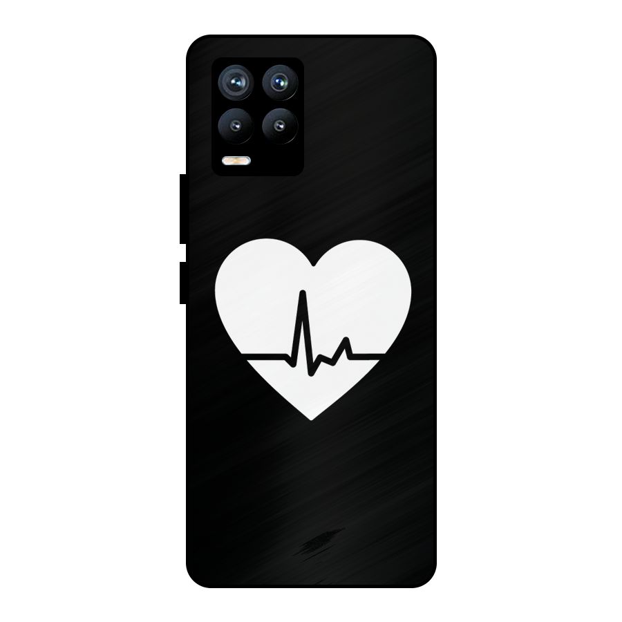 Heart Beat Metal Back Case for Realme 8
