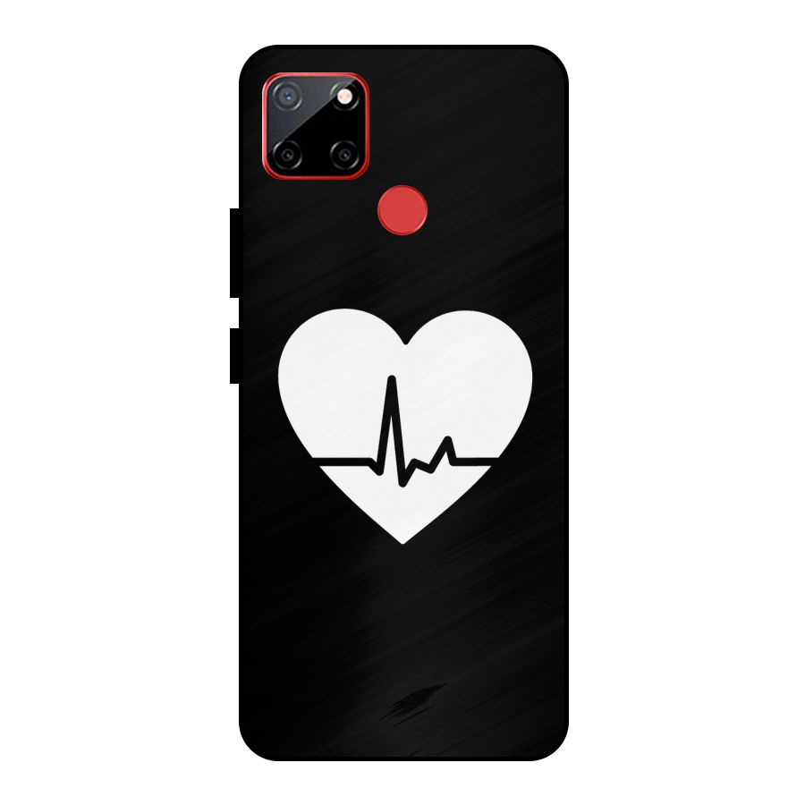 Heart Beat Metal Back Case for Realme C12