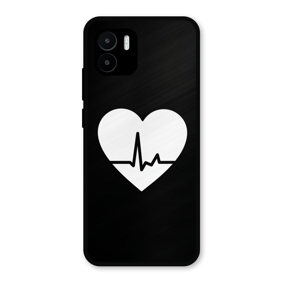 Heart Beat Metal Back Case for Redmi A2