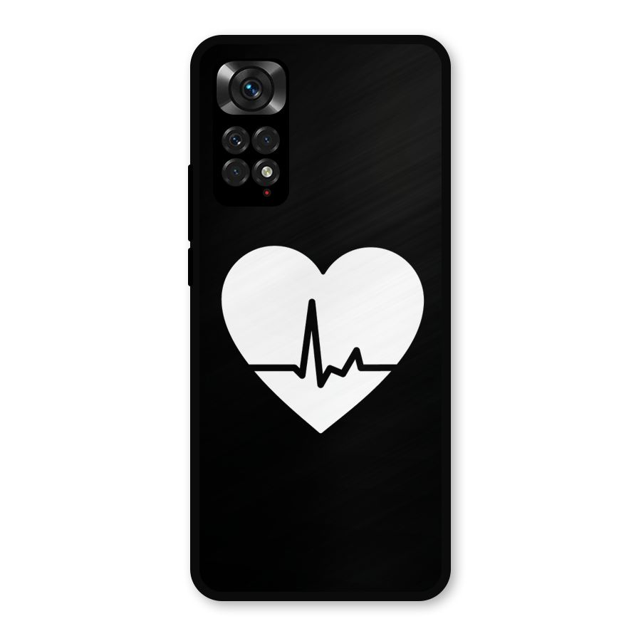 Heart Beat Metal Back Case for Redmi Note 11s