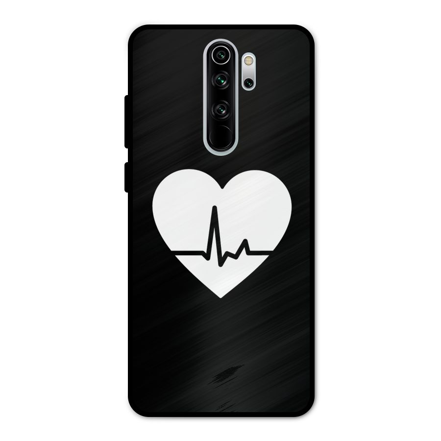 Heart Beat Metal Back Case for Redmi Note 8 Pro