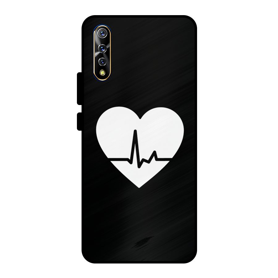 Heart Beat Metal Back Case for Vivo S1