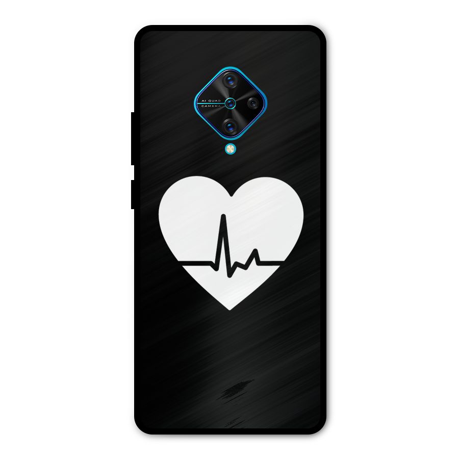 Heart Beat Metal Back Case for Vivo S1 Pro