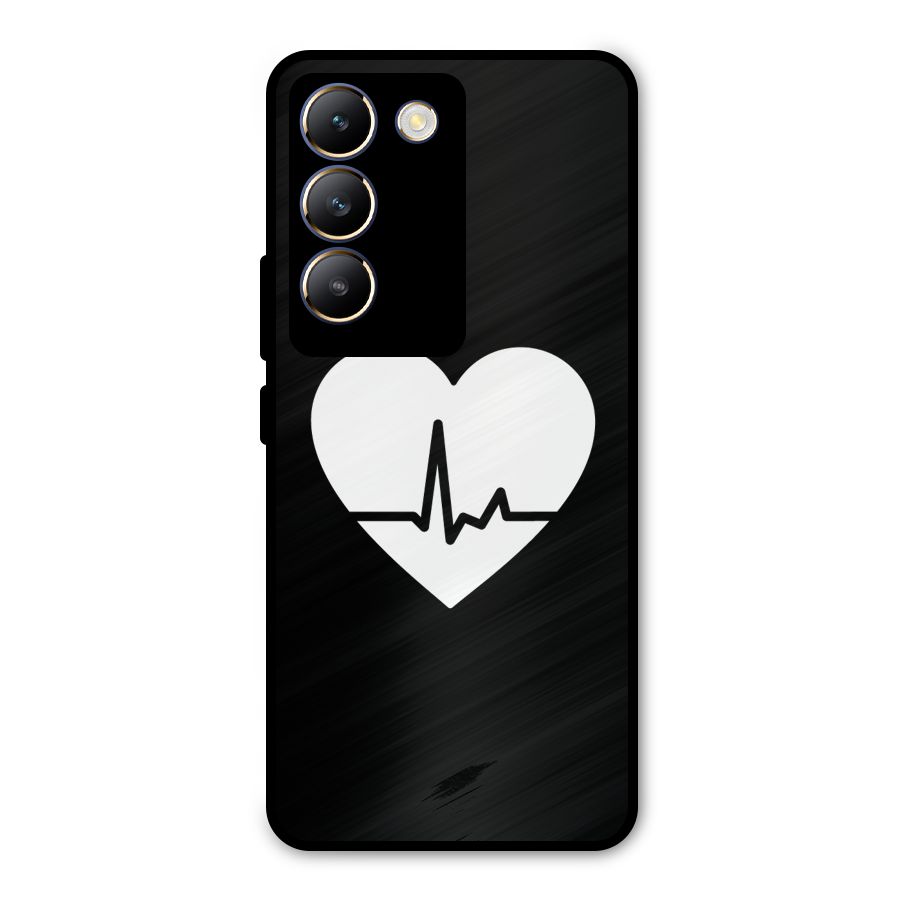 Heart Beat Metal Back Case for Vivo T3 5G