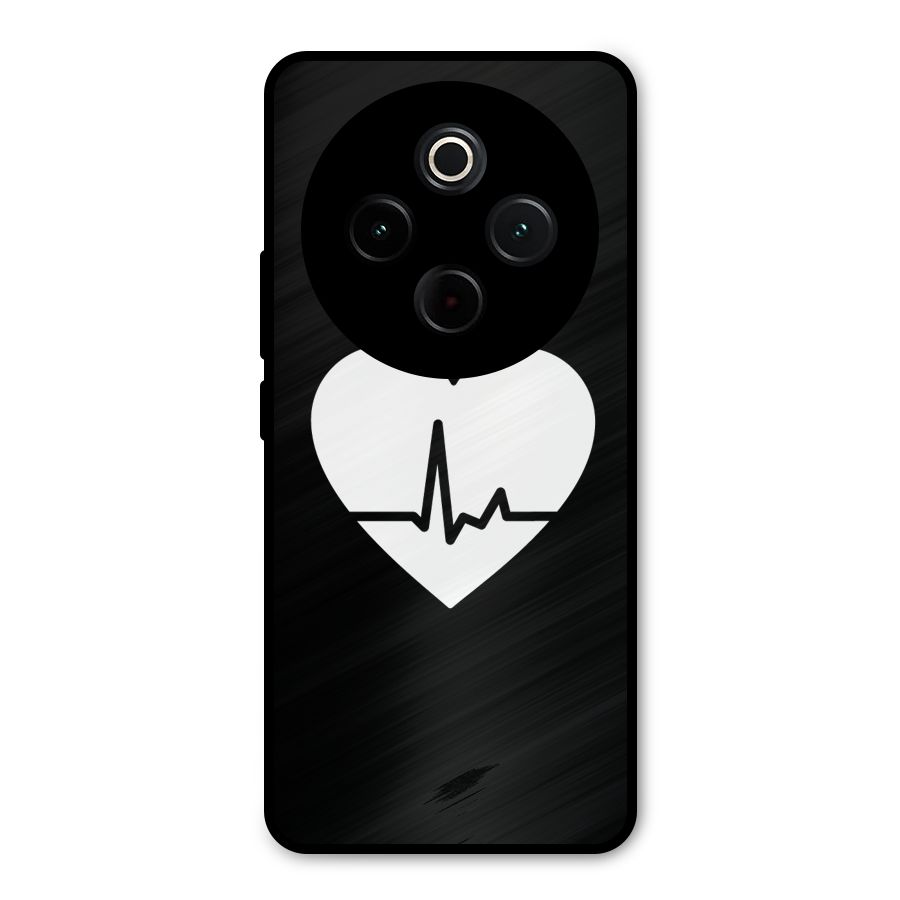 Heart Beat Metal Back Case for Vivo T4