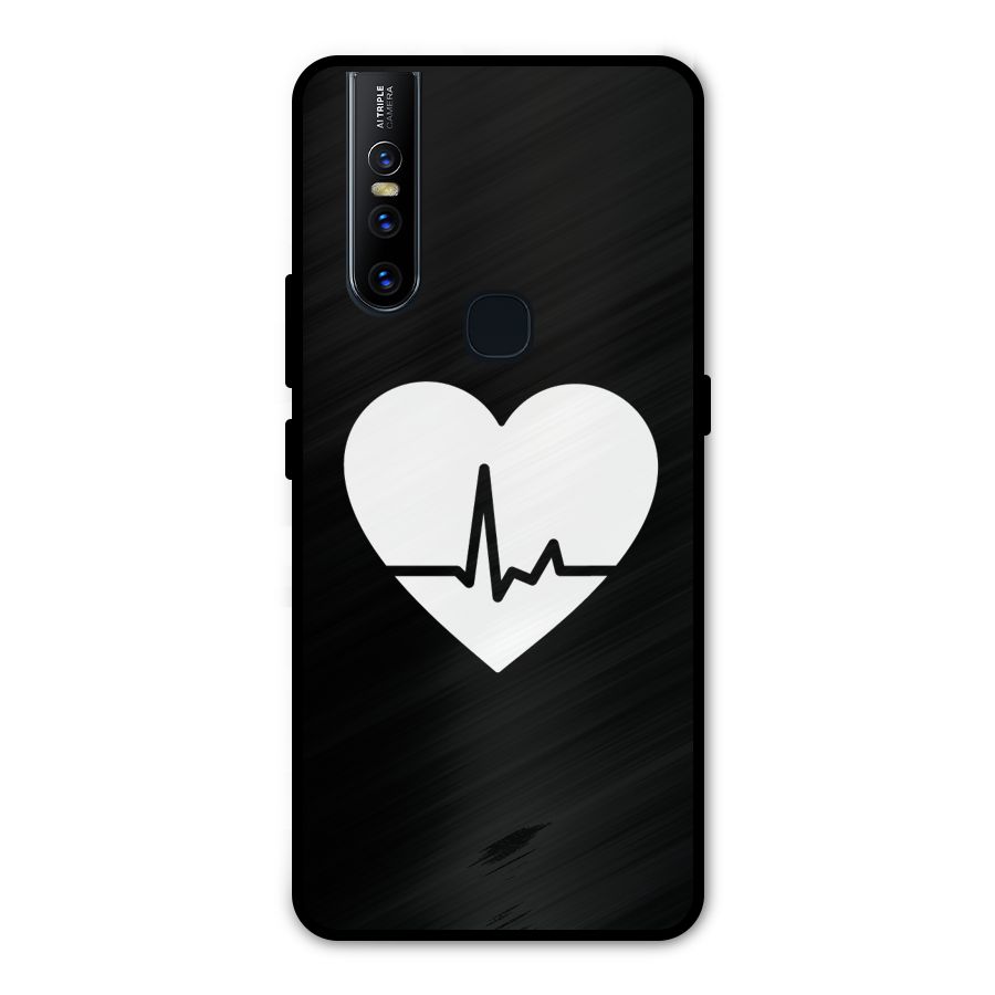 Heart Beat Metal Back Case for Vivo V15