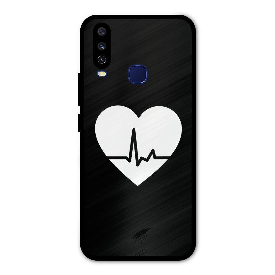 Heart Beat Metal Back Case for Vivo V17