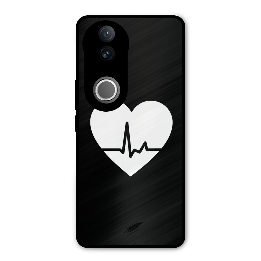 Heart Beat Metal Back Case for Vivo V50e