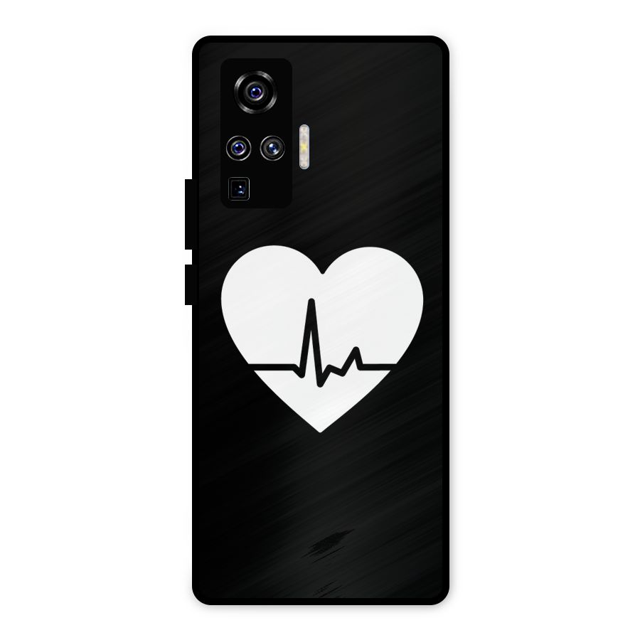 Heart Beat Metal Back Case for Vivo X50 Pro