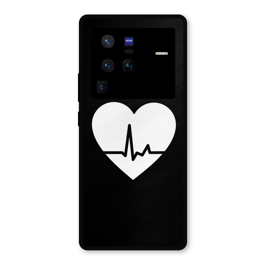 Heart Beat Metal Back Case for Vivo X80 Pro