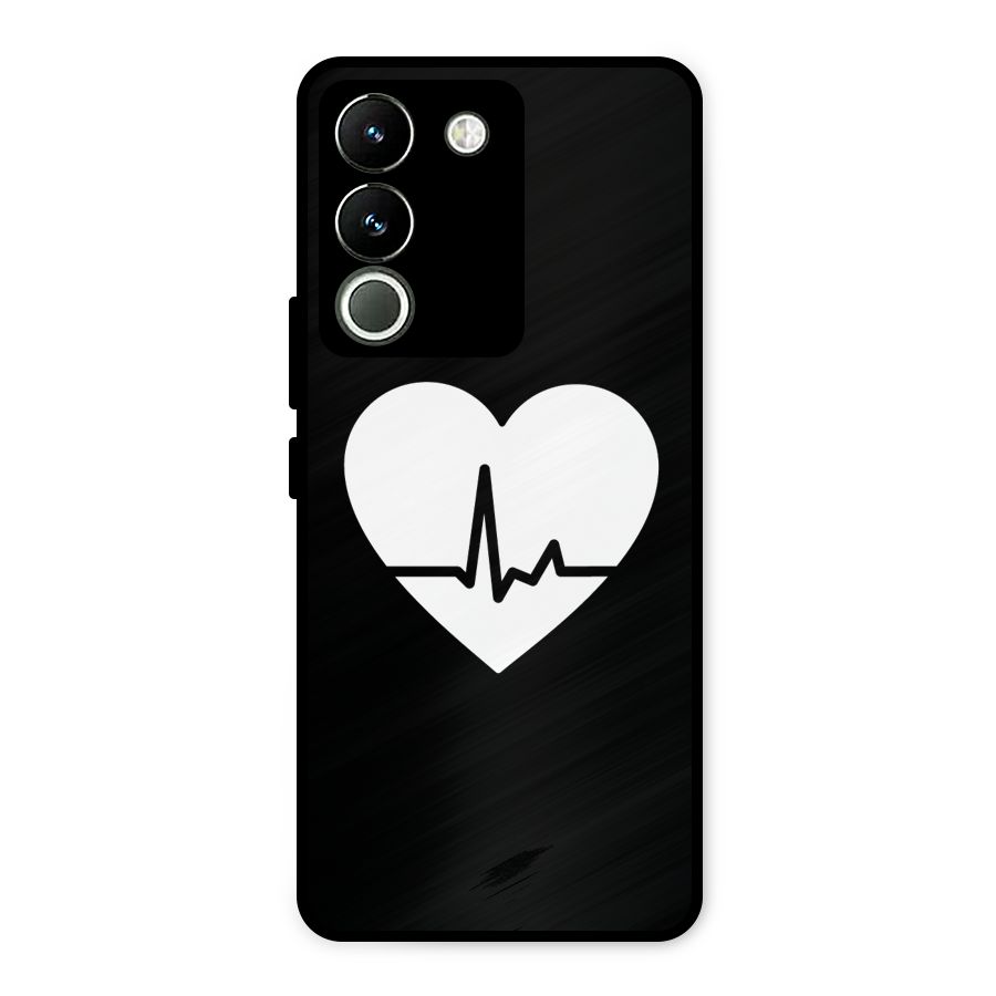 Heart Beat Metal Back Case for Vivo Y200
