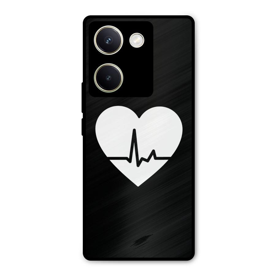 Heart Beat Metal Back Case for Vivo Y200 Pro