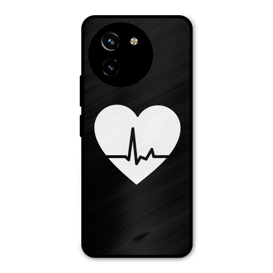 Heart Beat Metal Back Case for Vivo Y200i