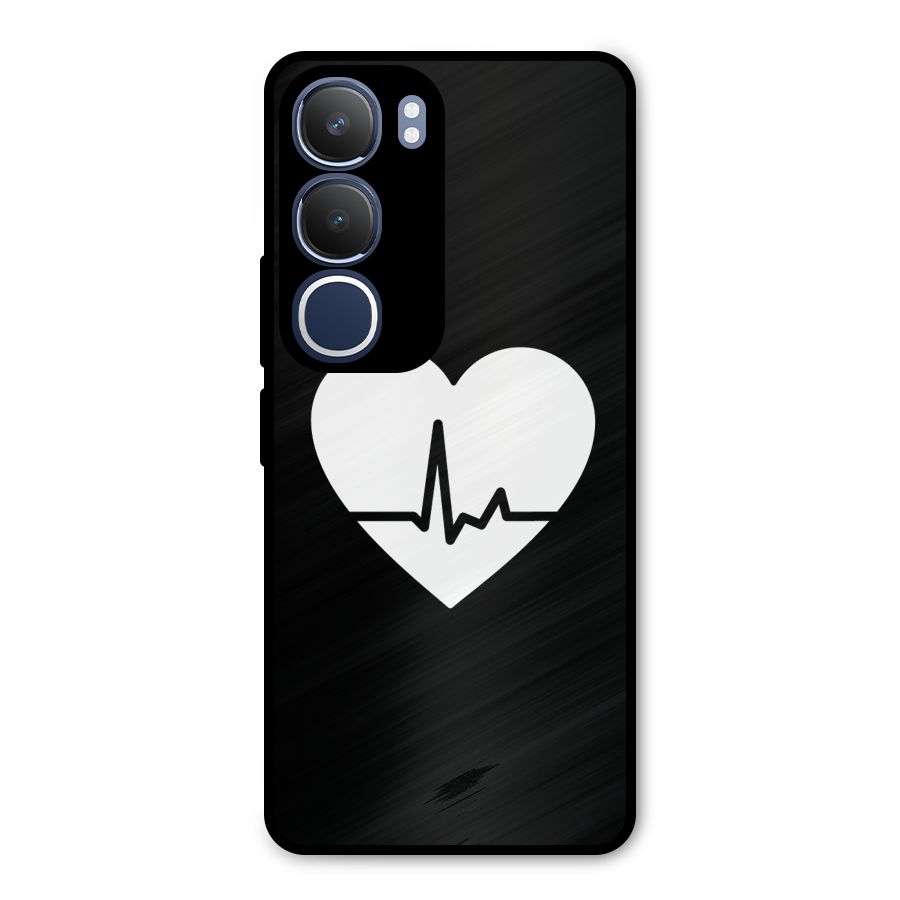 Heart Beat Metal Back Case for Vivo Y29