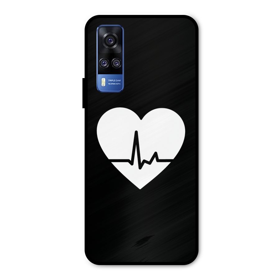 Heart Beat Metal Back Case for Vivo Y31