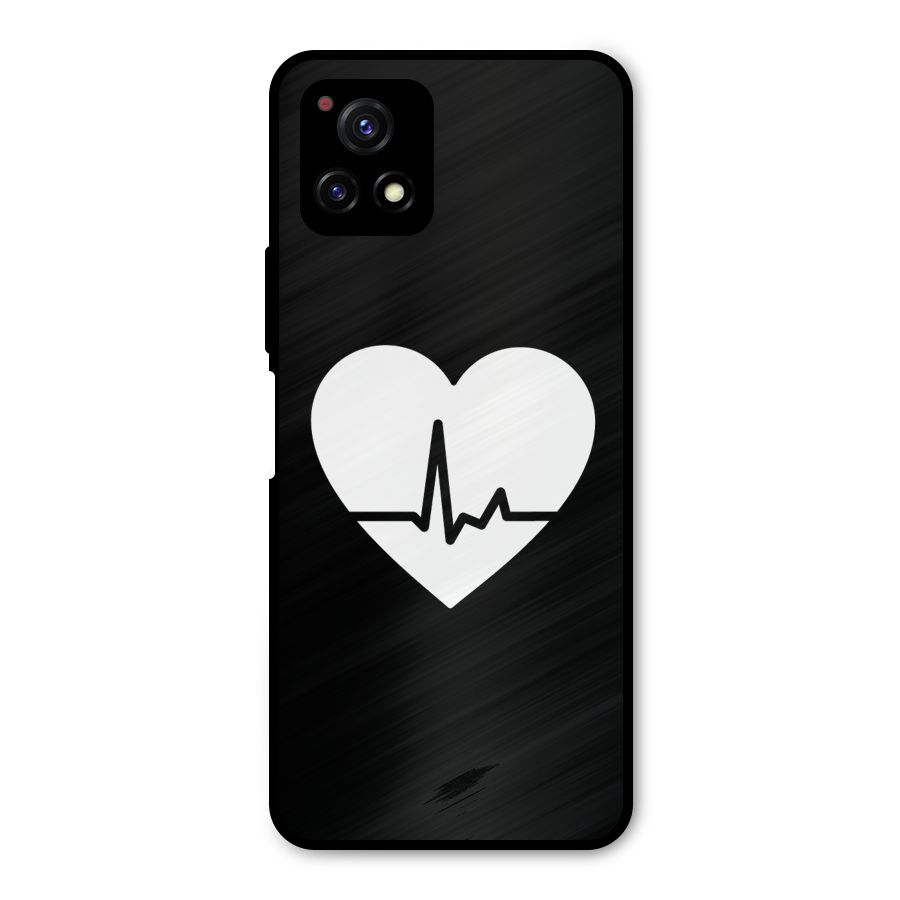 Heart Beat Metal Back Case for Vivo Y72 5G