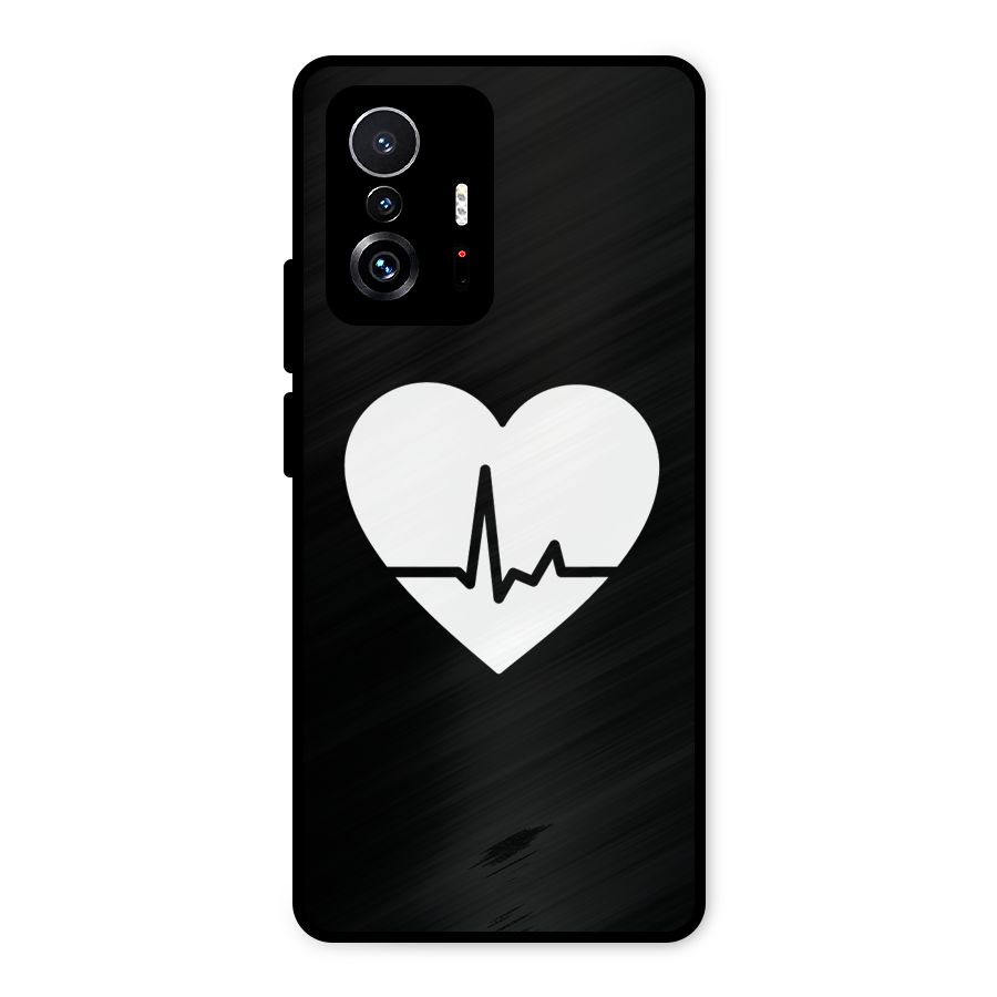 Heart Beat Metal Back Case for Xiaomi 11T Pro