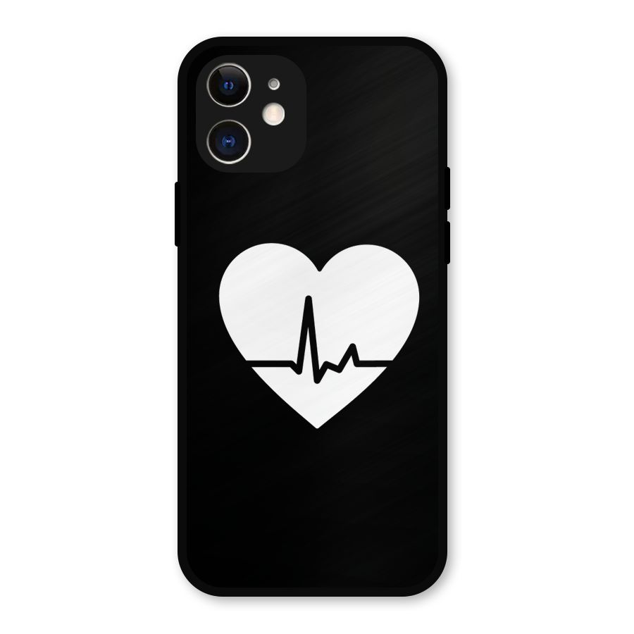 Heart Beat Metal Back Case for iPhone 12