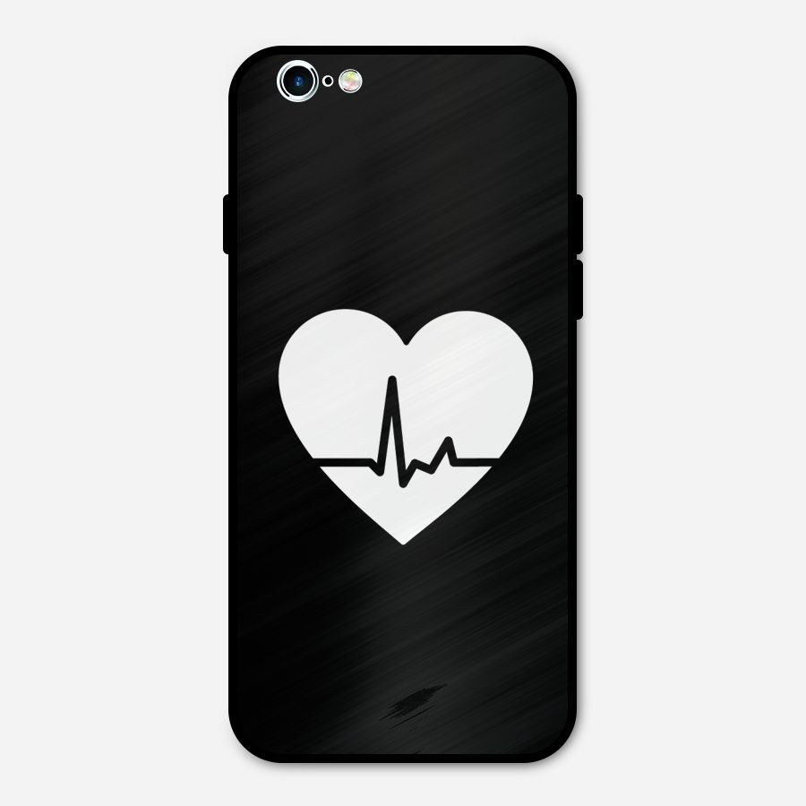 Heart Beat Metal Back Case for iPhone 6 6s