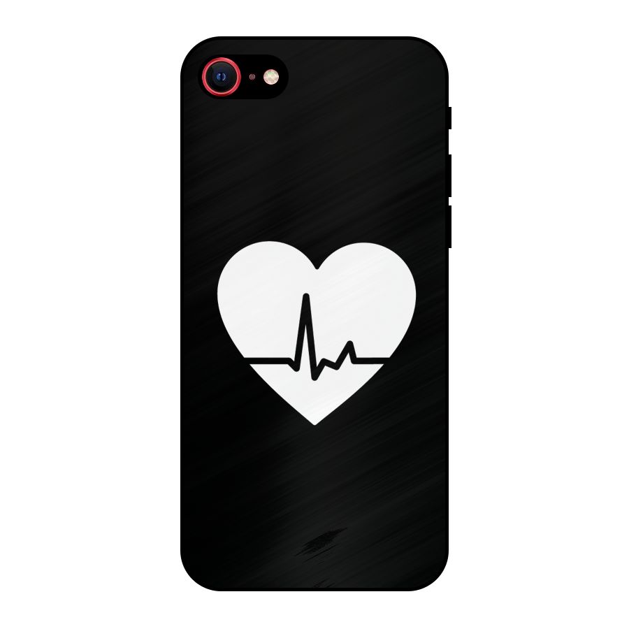Heart Beat Metal Back Case for iPhone 7