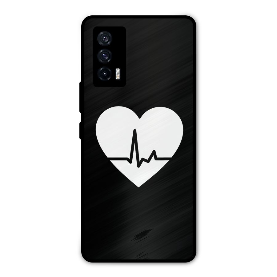 Heart Beat Metal Back Case for iQOO 7 5G
