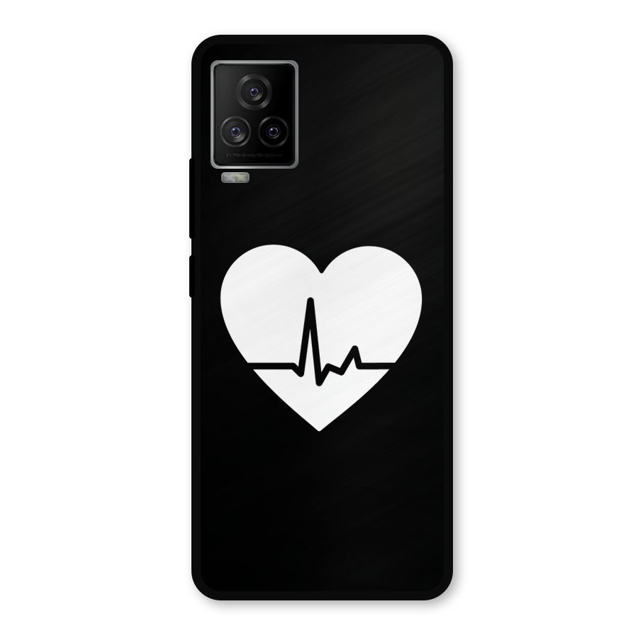 Heart Beat Metal Back Case for iQOO 7 Legend 5G