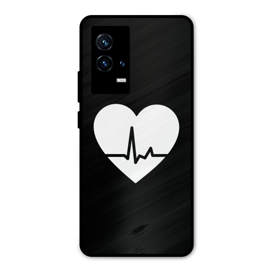 Heart Beat Metal Back Case for iQOO 9 5G