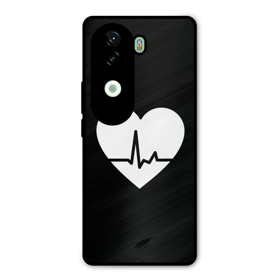 Heart Beat Metal Back Case for iQOO Z9s