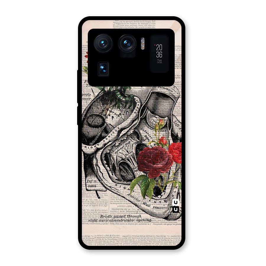 Heart Newspaper Glass Back Case for Mi 11 Ultra