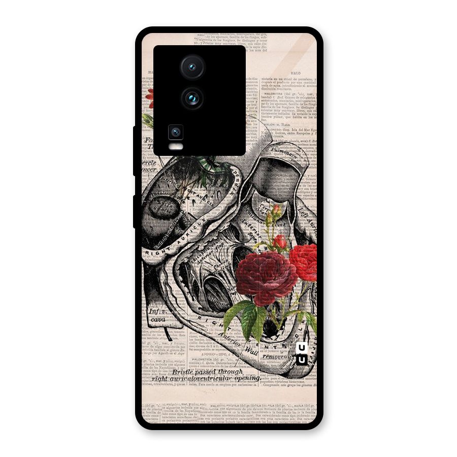 Heart Newspaper Glass Back Case for Vivo iQOO Neo 7