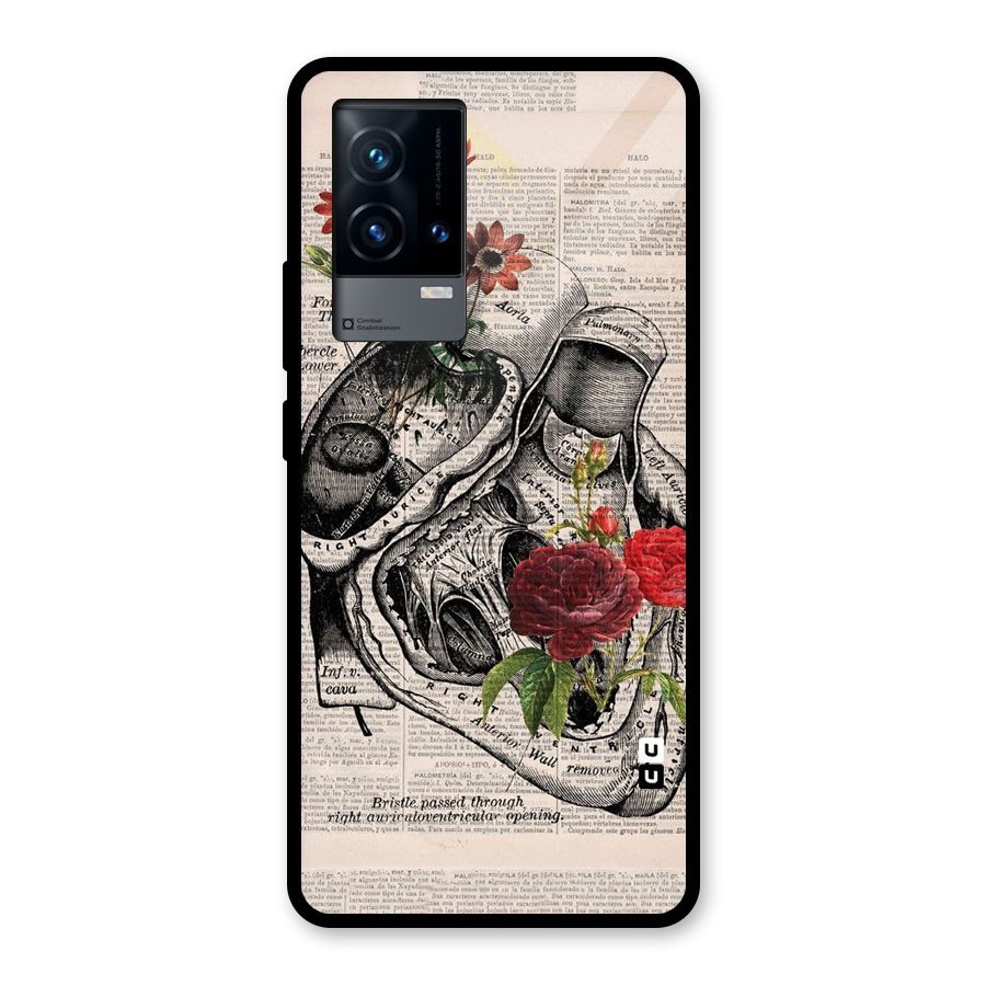 Heart Newspaper Glass Back Case for iQOO 9 5G