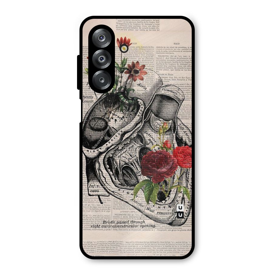 Heart Newspaper Metal Back Case for Galaxy A26