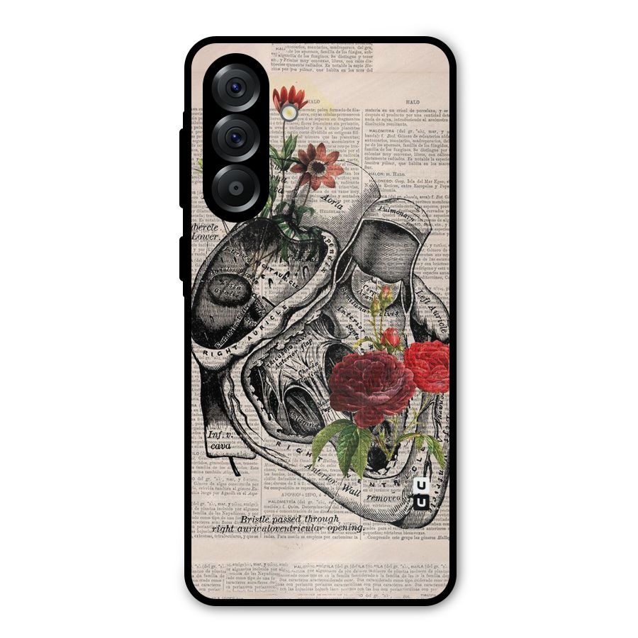 Heart Newspaper Metal Back Case for Galaxy A36