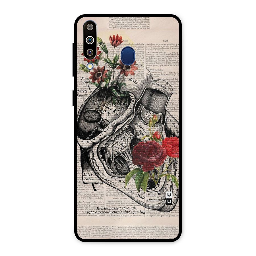 Heart Newspaper Metal Back Case for Galaxy M30