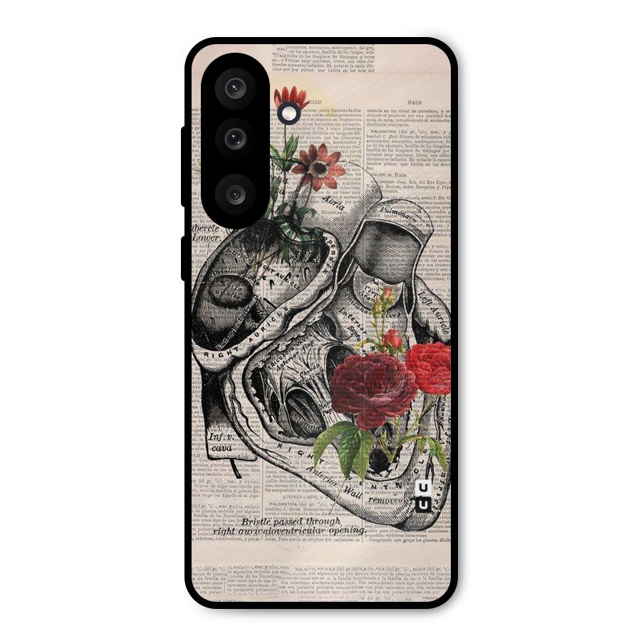Heart Newspaper Metal Back Case for Galaxy M56
