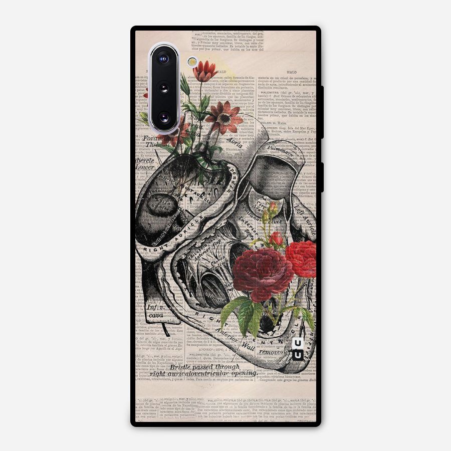 Heart Newspaper Metal Back Case for Galaxy Note 10