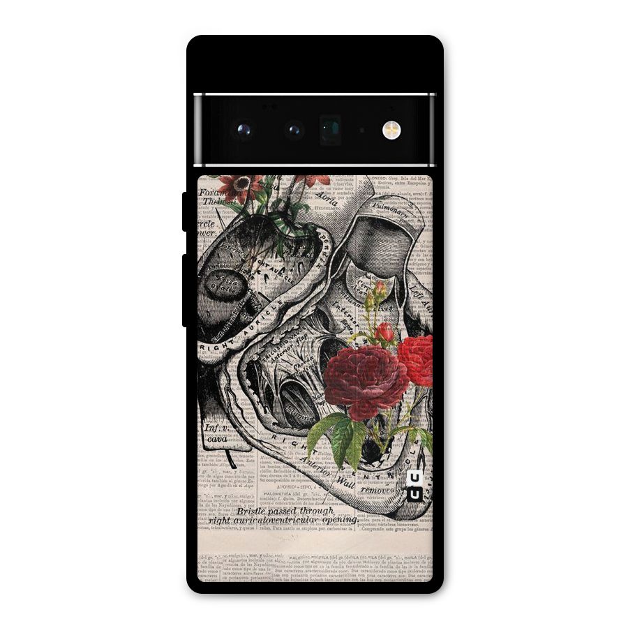 Heart Newspaper Metal Back Case for Google Pixel 6 Pro