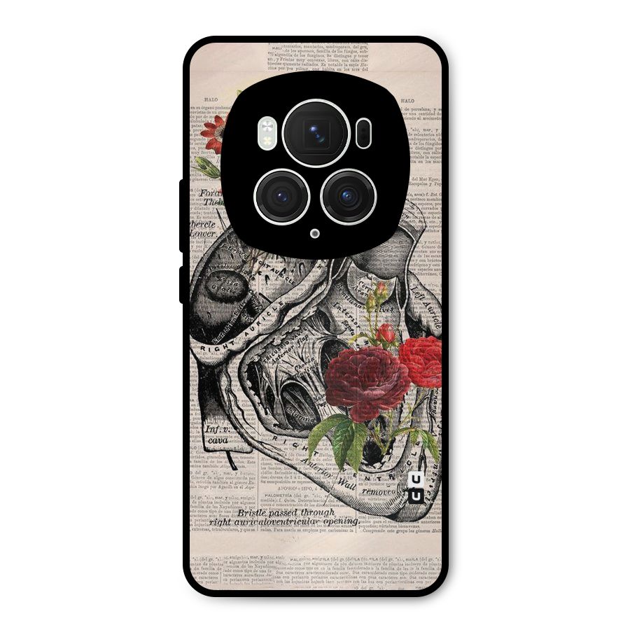 Heart Newspaper Metal Back Case for Honor Magic6 Pro
