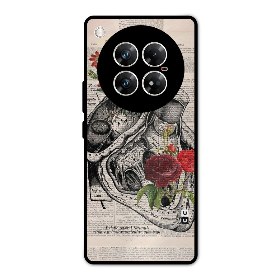 Heart Newspaper Metal Back Case for Infinix Zero 40 5G