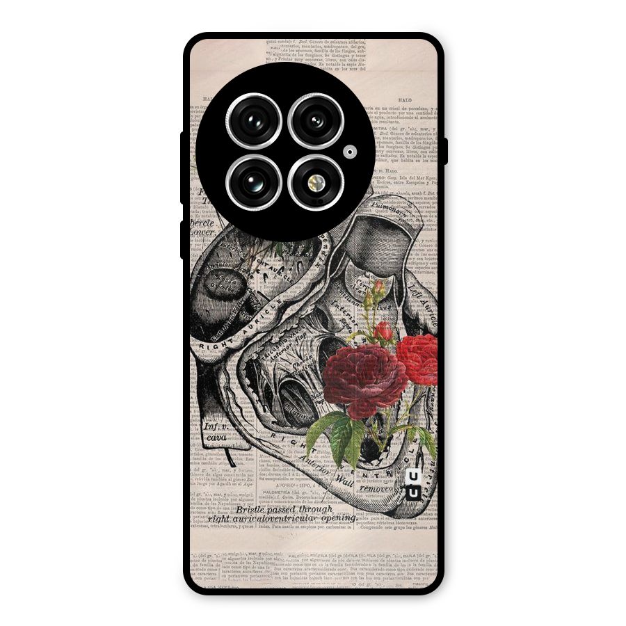 Heart Newspaper Metal Back Case for OnePlus 13