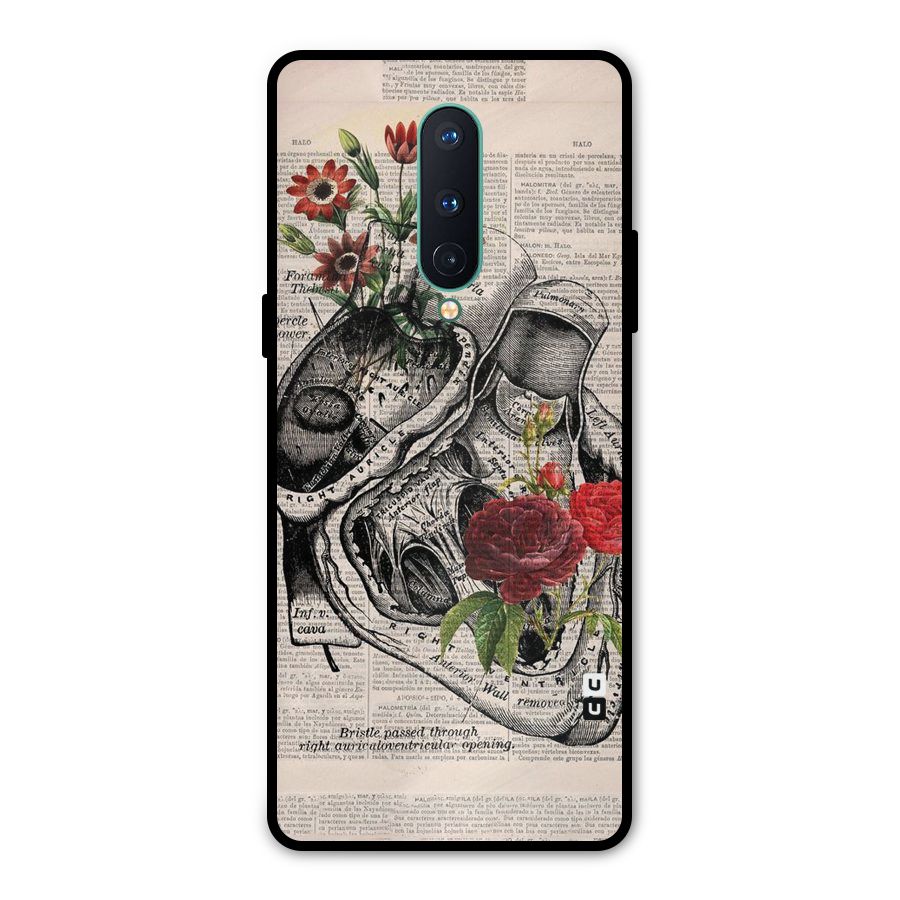 Heart Newspaper Metal Back Case for OnePlus 8